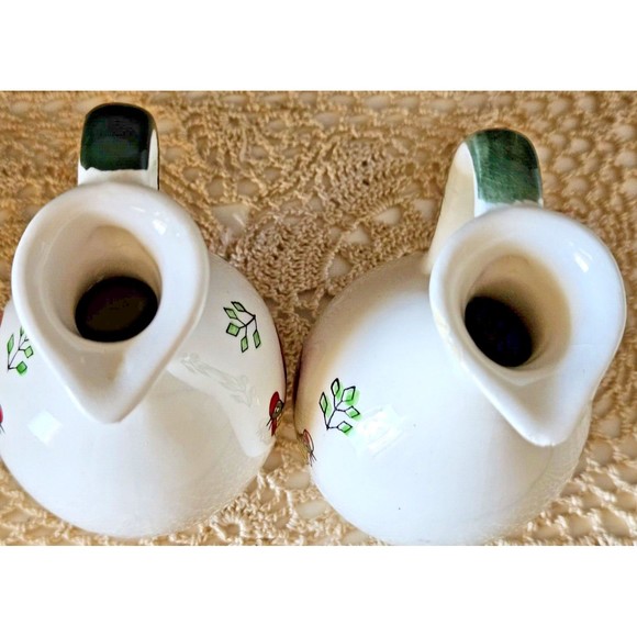 Vintage MCM Ceramic Bottles Rooster Chicken Oil & Vinegar Cruet Set (read) - Picture 3 of 9